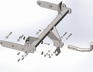 Фаркоп MERCEDES-BENZ ML-350 W164 Європа+USA внедорожник  2005-2014