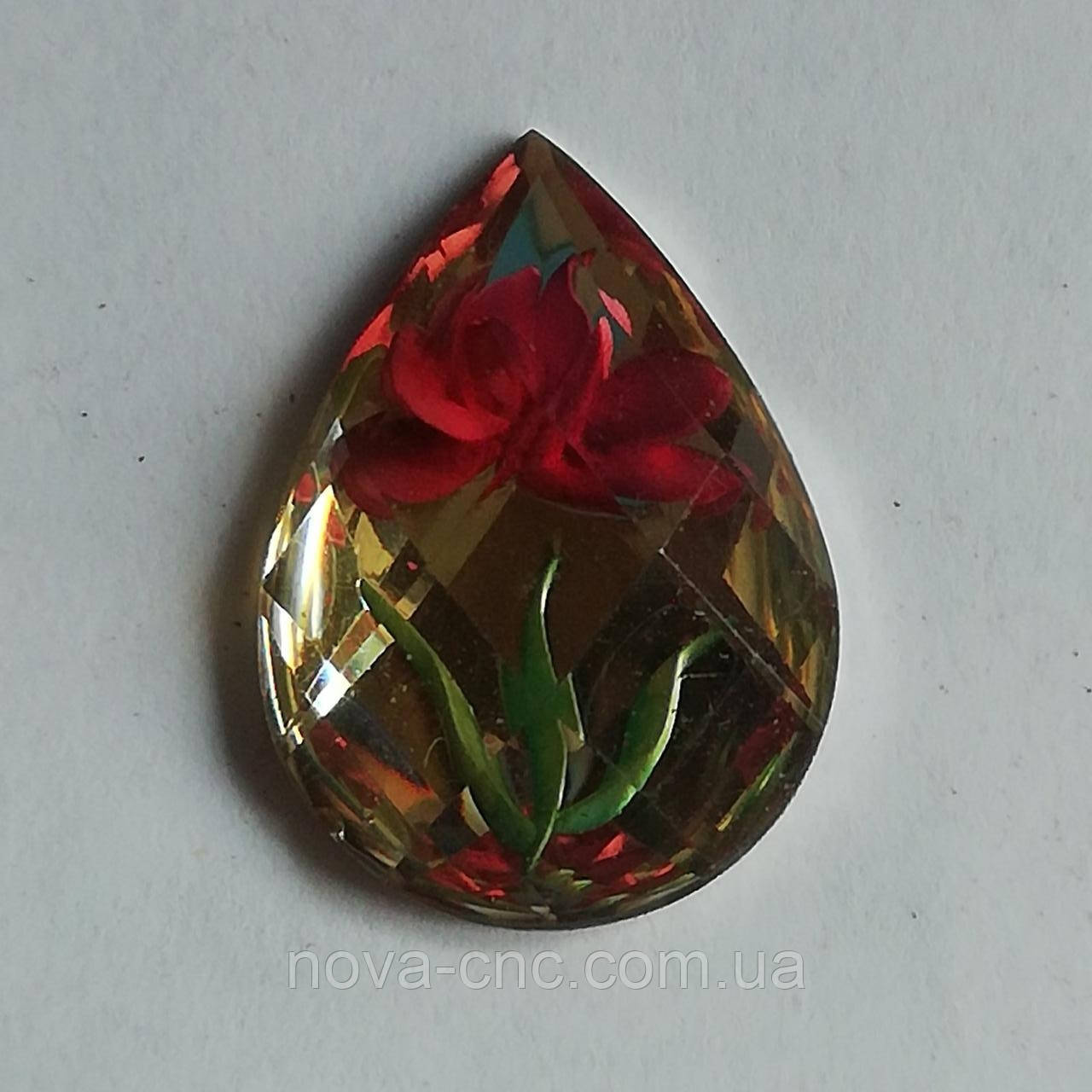 Акриловые клеевые кабошоны для украшений 25 х 17 мм 5 шт