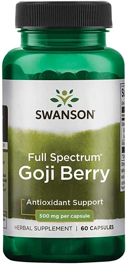 Свонсон ягоди годжі підвищує загальний життєвий тонус США Swanson Goji Berry "Wolfberry" USA 500 мг 60 капсул