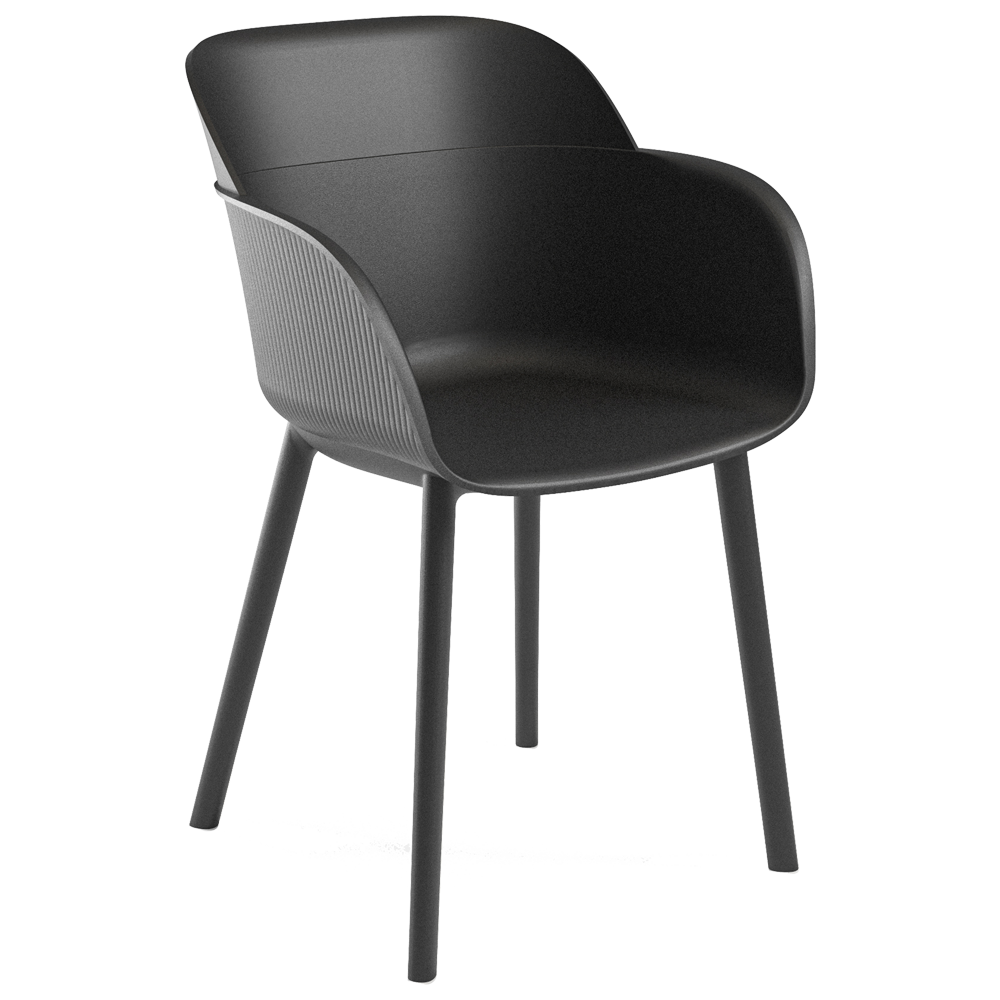 Крісло Tilia Shell-P чорне, фото 1