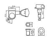 Колки для електрогітари PAXPHIL J04 3+3 (CR), фото 3