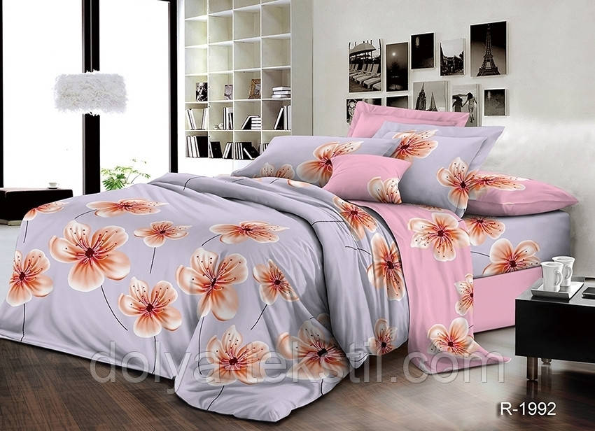 Комплект постільної білизни Сімейний Ранфорс, бавовна з компаньоном ТМ TAG R1992, фото 1