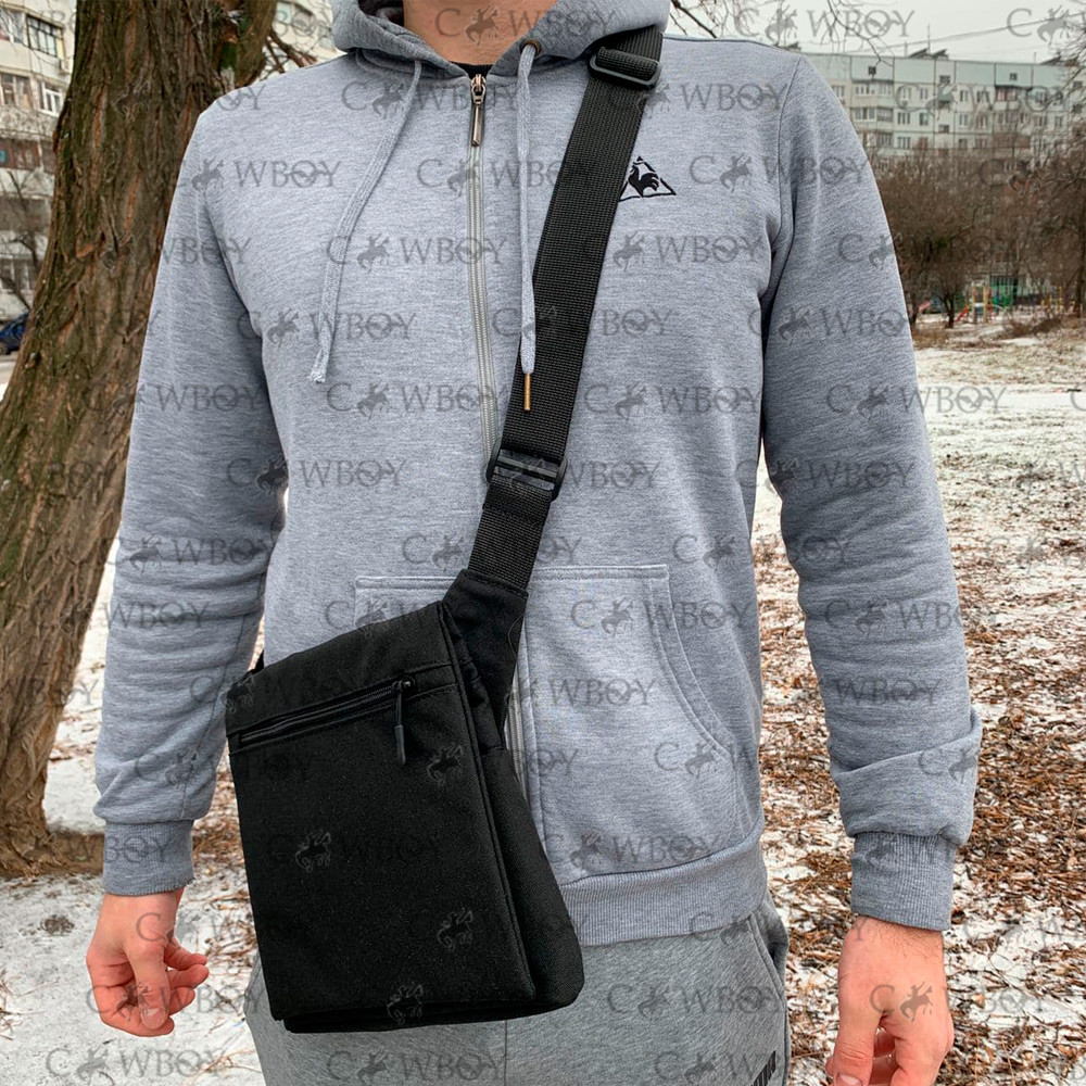 Сумка синтетична плечова з кобурою АР-7, чорна Cordura