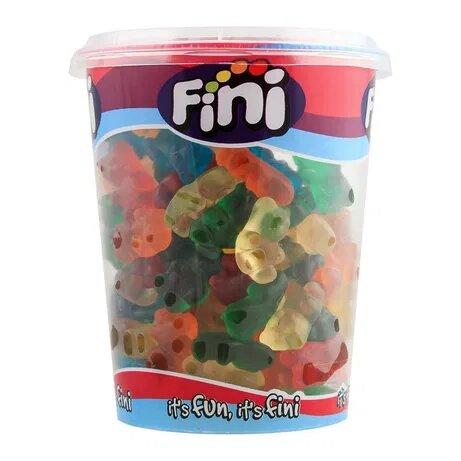 Желейні цукерки Fini Neon Bears у пластиковій склянці, 200 г