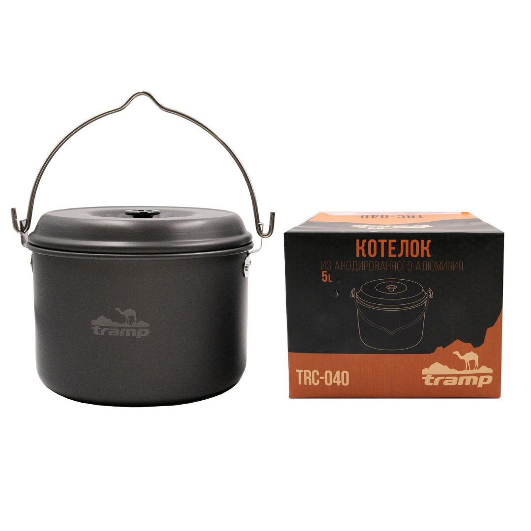 Котел анодований з кришкою 5 л. Tramp, UTRC-040, фото 1