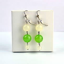 Онікс. Сережки з натурального каменю ВЕСНА.