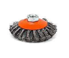 Щітка конусна 100 мм, для УШМ, М14, кручений дріт Polax (54-164)