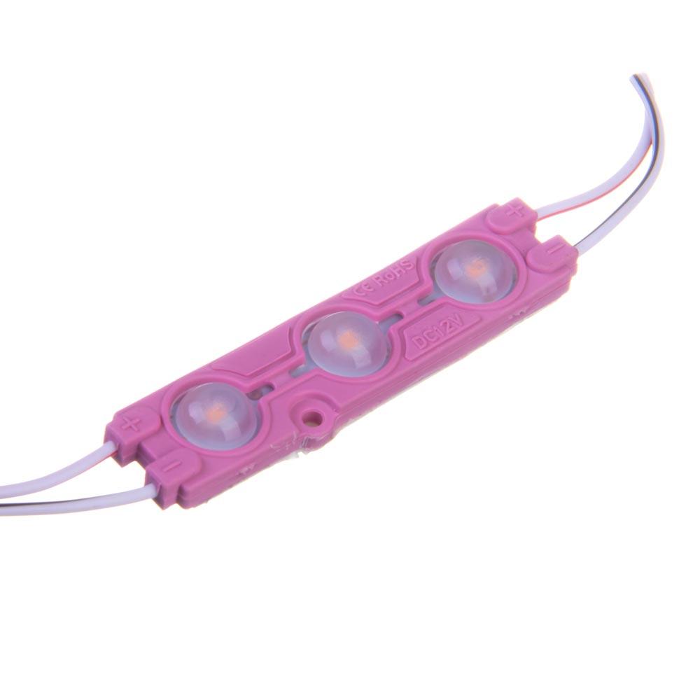 Модуль світлодіодний рожевий 12 В smd5730 3LED 1.5Вт герметичний