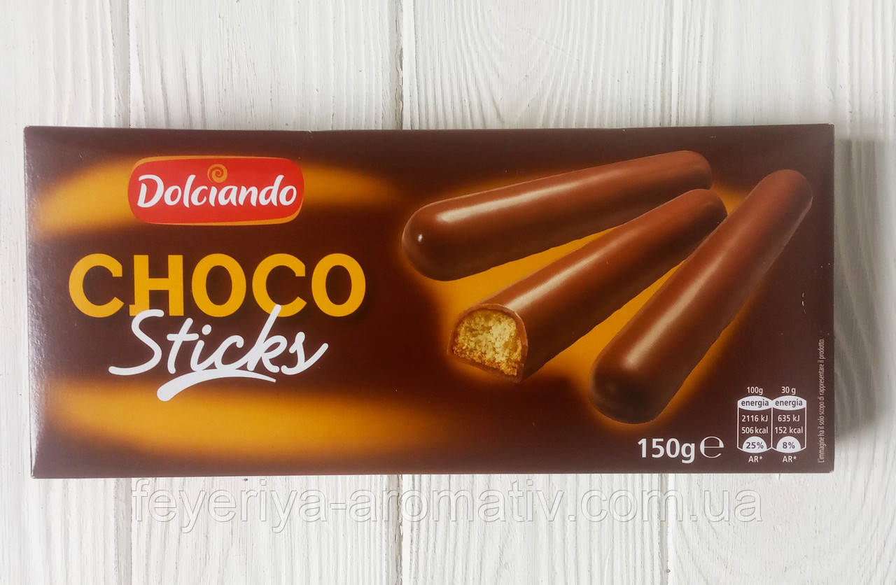 Печиво у шоколаді Dolciando Choco Sticks 150г (Італія)