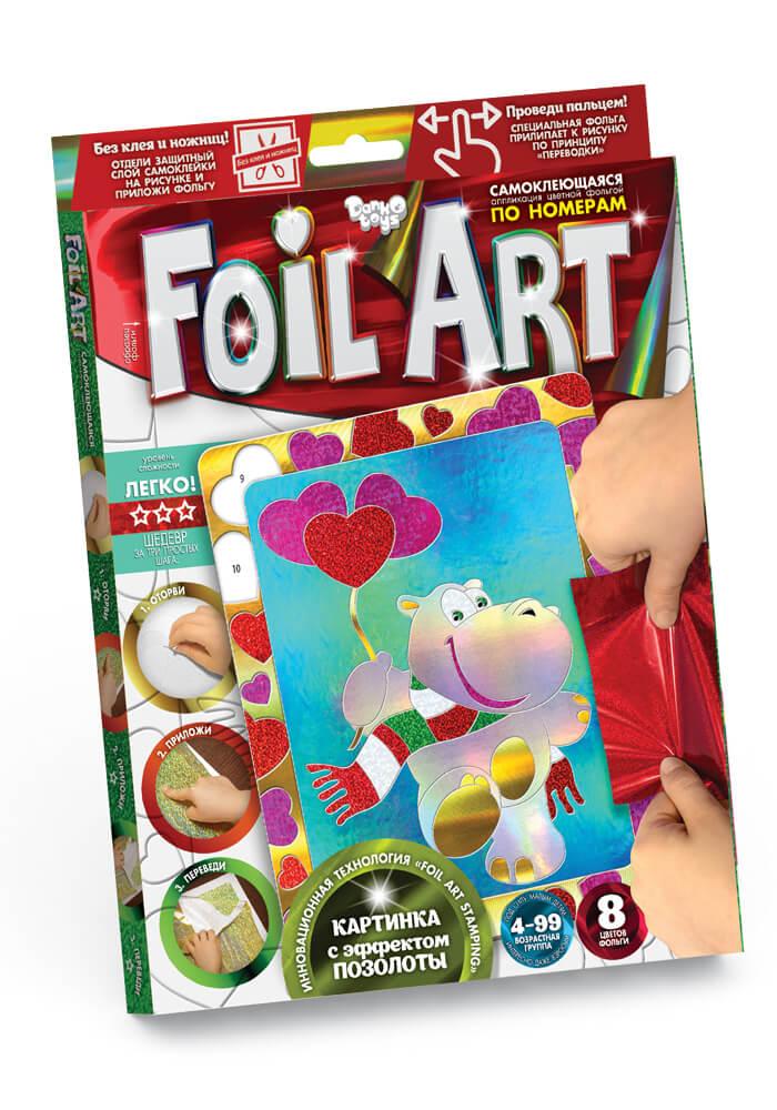 Набір креативної творчості Foil Art, аплікація кольоровою фольгою, FAR-01-02