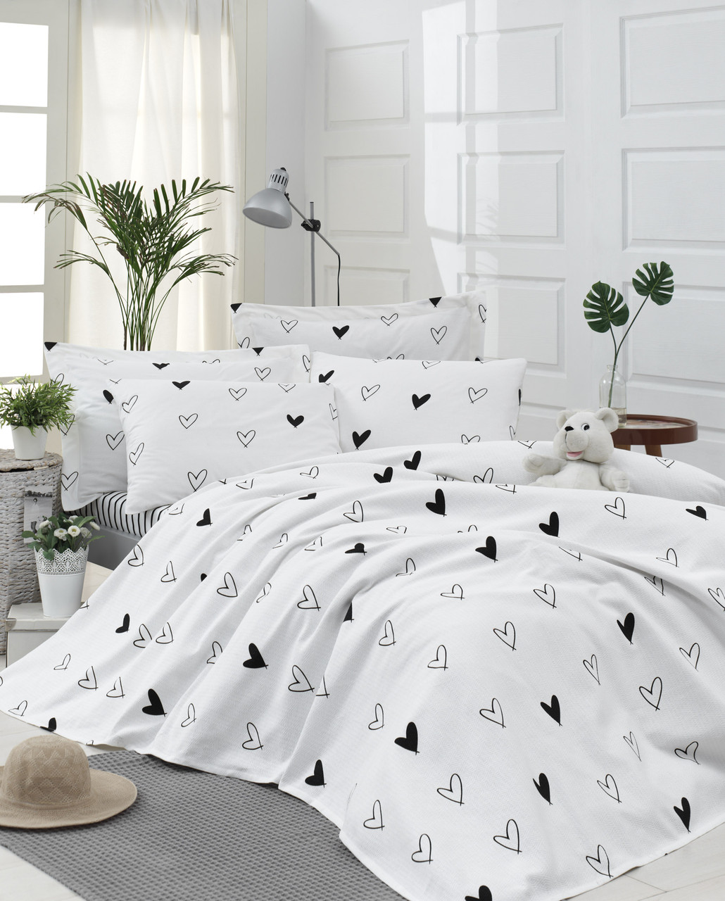 Покривало піке Lotus Home Perfect - Juddy білий 200*235