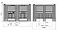 Великогабаритні контейнери 1200 х 1000 х 740 сині, фото 2