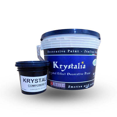 KRYSTALIA COMPONENT A — Акрилова фарба з ефектом мерехтливих кристалів. SPIVER 2.5 л