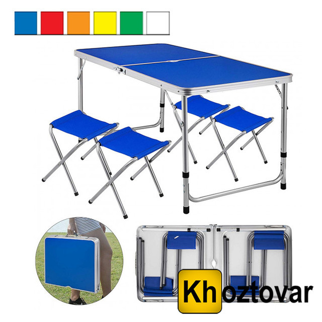 Стіл для пікніка зі стільцями розкладний DT-4251 Folding Table, фото 1
