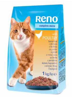 Сухой корм для кошек с мясом птицы Reno Poultry 10кг - фото 1 - id-p1390801822