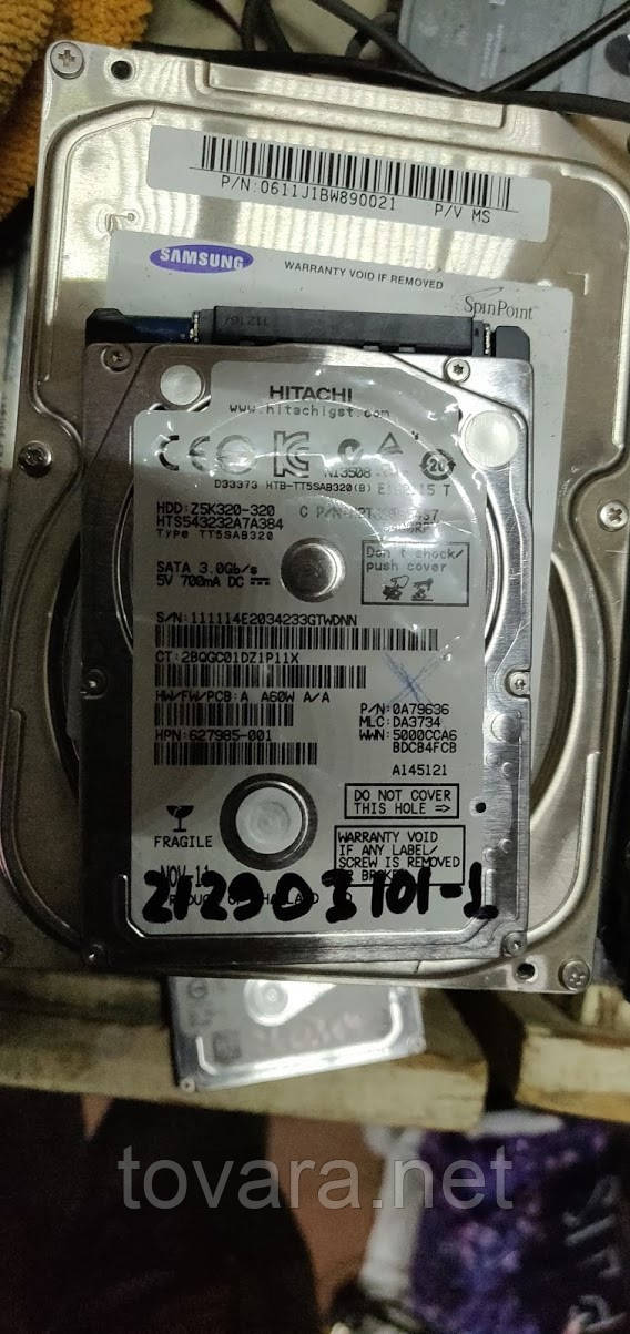 Жорсткий диск для ноутбука 320 Gb / Гб Hitachi Z5K320 HTS543232A7A384 2.5" SATA2 No 212903101