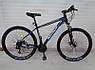 Велосипед гірський двоколісний однопідвісний сталевий Azimut Aqua 29" D+ 29 дюймів 19" рама чорно-синій, фото 2