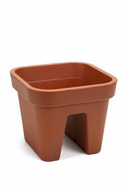 Горщик навісний на поручні Лобелія  290*290*240 теракот