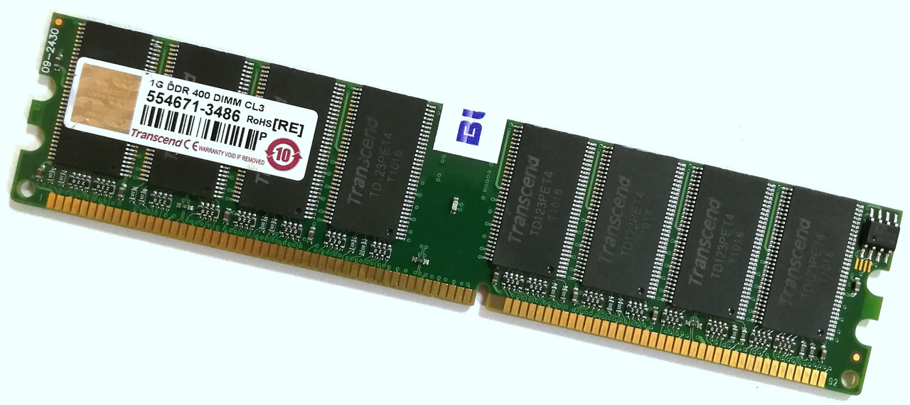 Оперативна пам'ять Transcend DDR 1Gb 400MHz 3200U CL3 Б/В MIX