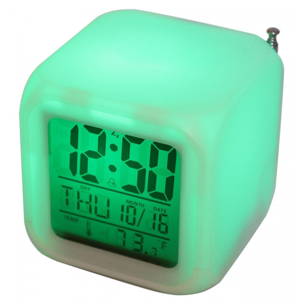 Настольные часы Хамелеон 7 LED Color Changing Alarm Clock с будильником - фото 2 - id-p202077143