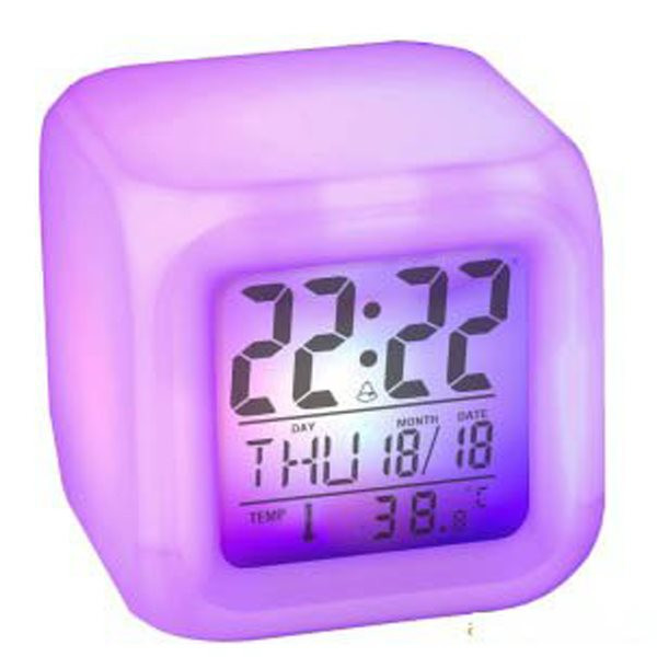 Настольные часы Хамелеон 7 LED Color Changing Alarm Clock с будильником - фото 1 - id-p202077143