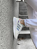 Кроссовки женские Adidas ZX 500 White белые повседневные легкие