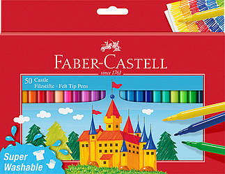 Фломастери Faber-Castell Felt tip "Замок" у картонній коробці 50 кольорів, 554204