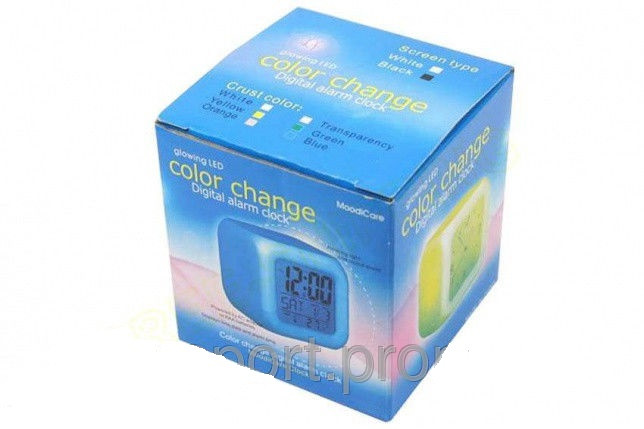 Настольные часы Хамелеон 7 LED Color Changing Alarm Clock с будильником - фото 7 - id-p202077143