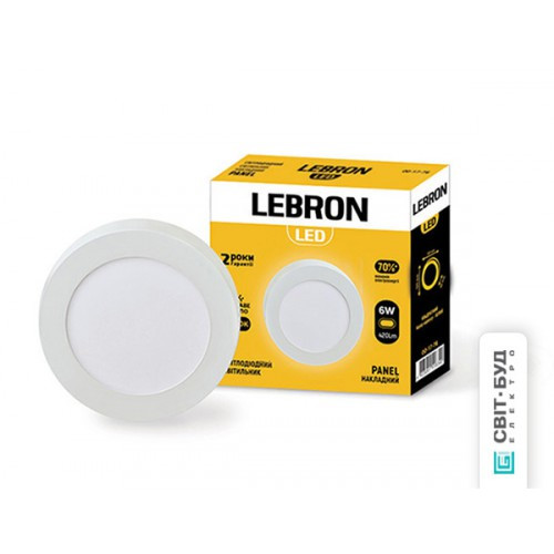 LED світильник Lebron L-PRS-641, 6W, накладної, O120 * 36mm, 4100K, 420Lm, кут 120 °, фото 1