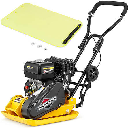 Віброплита HIGHER Schwartzmann SCH-ZG95BS (BRIGGS STRATTON), 90 кг + килимок + колеса ТРАМБОВКА ВІБРОПЛИТА, фото 1