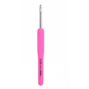 Гачок для в'язання No4.5 алюмінієвий TULIP Etimo рожева ручка