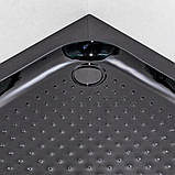 Душова кабіна INSANA LAMIJA Black 90x90x205 чорний квадратний дрібний піддон, фото 3