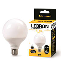 LED лампа Lebron L-G95, 15W, Е27, 4100K, 1350Lm, угол 240 °