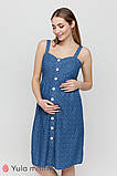Джинсовий сарафан з принтом на бретелях для вагітних і годування Tina SF-21.021, фото 2