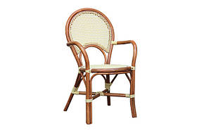 Плетенное крісло CRUZO Bistro Armchair №6 натуральний ротанг медовий