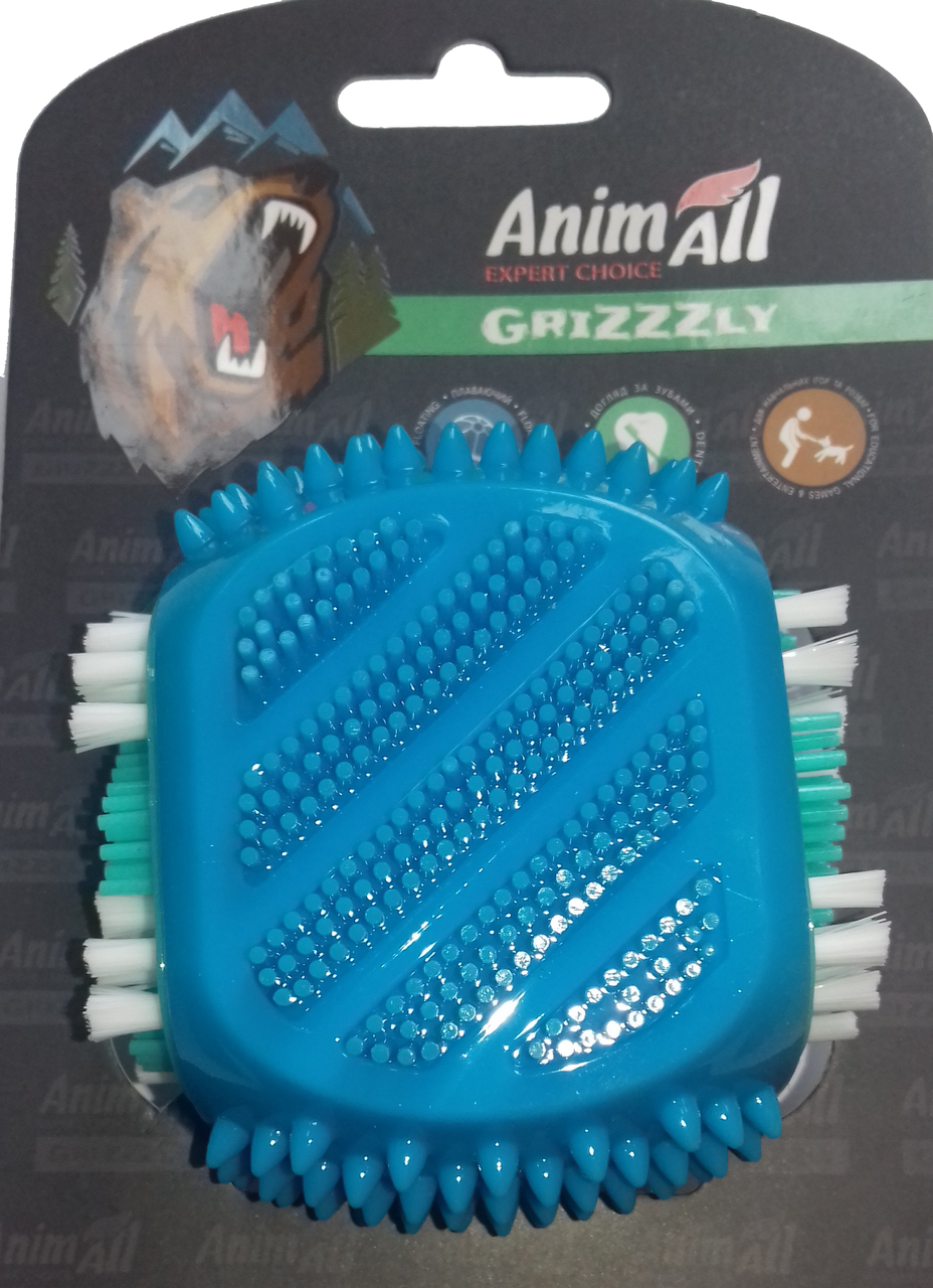 Игрушка AnimAll GrizZzly дентал квадрат mint/blue 7см