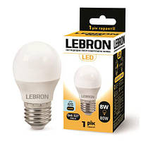 LED лампа Lebron L-G45, 8W, Е27, 6500K, 700Lm