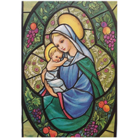 Набор алмазной вышивки "Икона Дева Мария с младенцем" полная выкладка ,мозаика 5d, 40х30 см