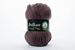 Пряжа напіввовняна VITA Brilliant, Color No.4953 шоколад