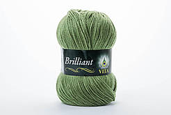 Пряжа напіввовняна VITA Brilliant, Color No.4959 зелений захисний