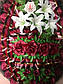 Вінок похоронний з штучних квітів (Класичний Генерал, Лілія  №1), розміри 195*90 см, доставка по Україні., фото 4
