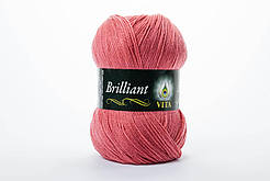 Пряжа напіввовняна VITA Brilliant, Color No.4960 корал