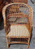 Кресло плетеное из лозы (72 x 56 x 96 см) KL001