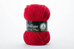 Пряжа напіввовняна VITA Brilliant, Color No.4968 червоний