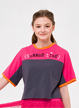 Футболка дівч. Smil 110645, 158 графітовий