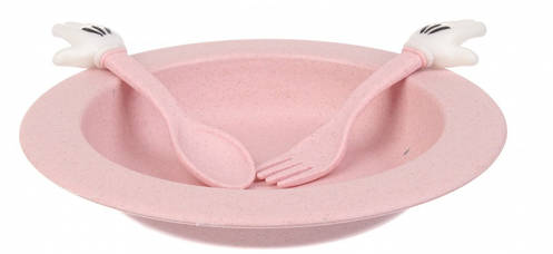 Набор детской эко посуды 68-802, розовый, фото 1