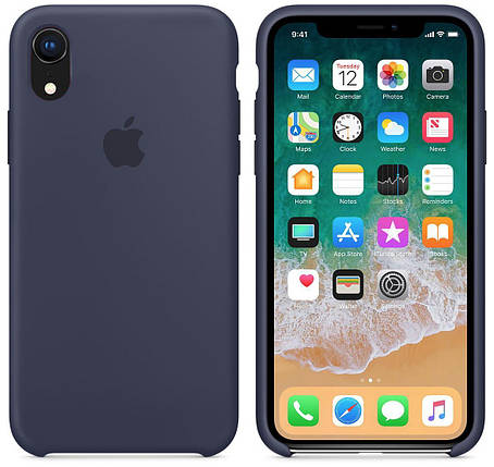 Чохол накладка xCase для iPhone XR Silicone Case темно-синій, фото 3