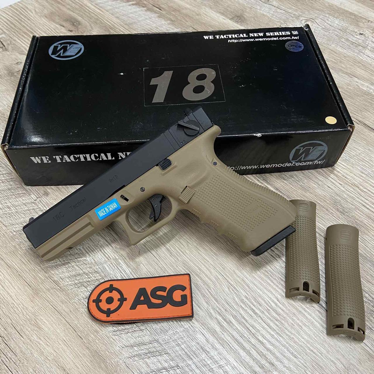 Пістолет Glock 18c - Gen4 GBB - Half Tan [WE] (для страйкболу)