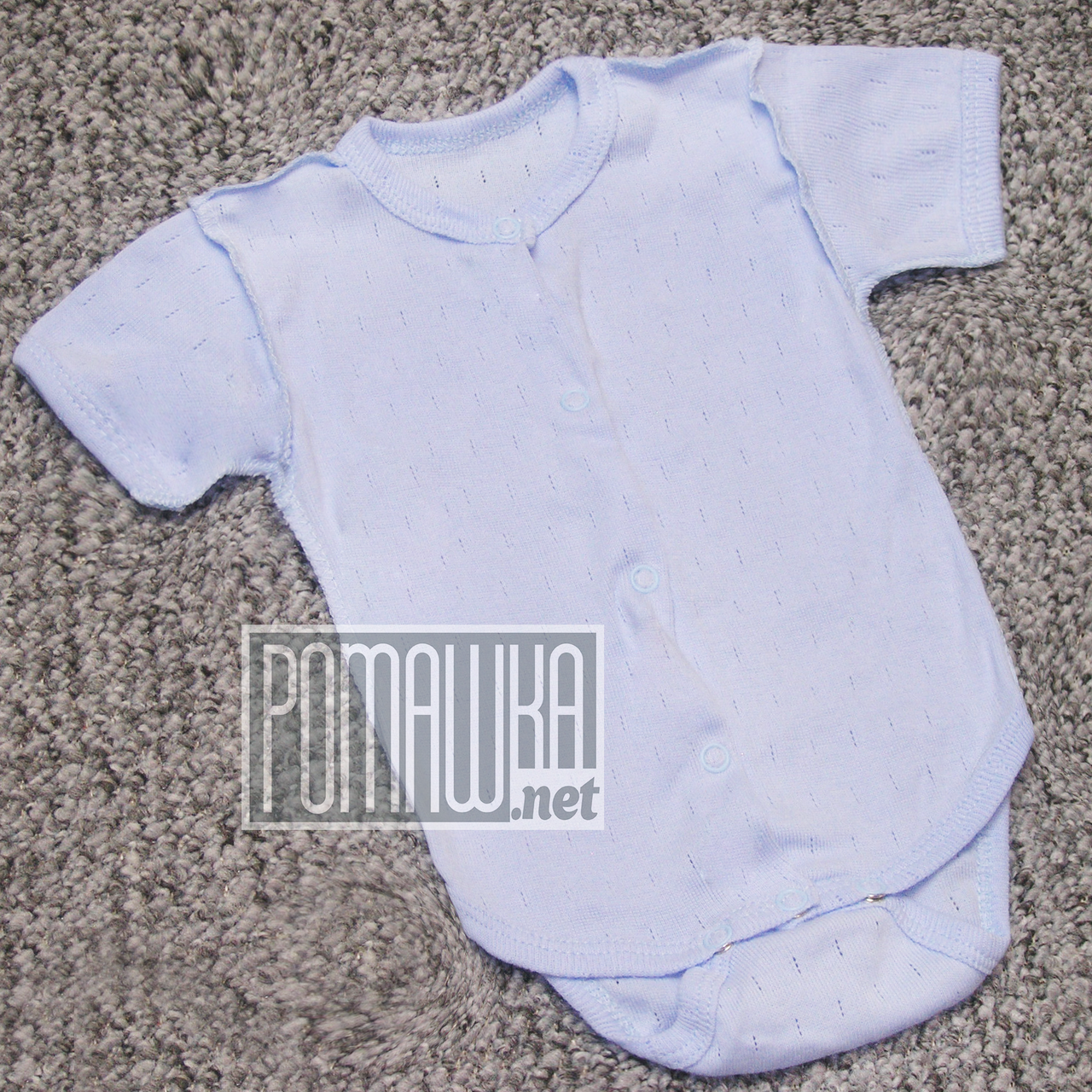 80 (74) 5-9 міс літнє з дірочками боді футболка бодік дитячий з короткими рукавами для новорожденного хлопчика 4753ГЛБ