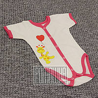 Дитячий боді футболка р 80-86 7-12 міс бодік на короткий рукав для новонароджених малюків КУЛІР 3088 Рожевий